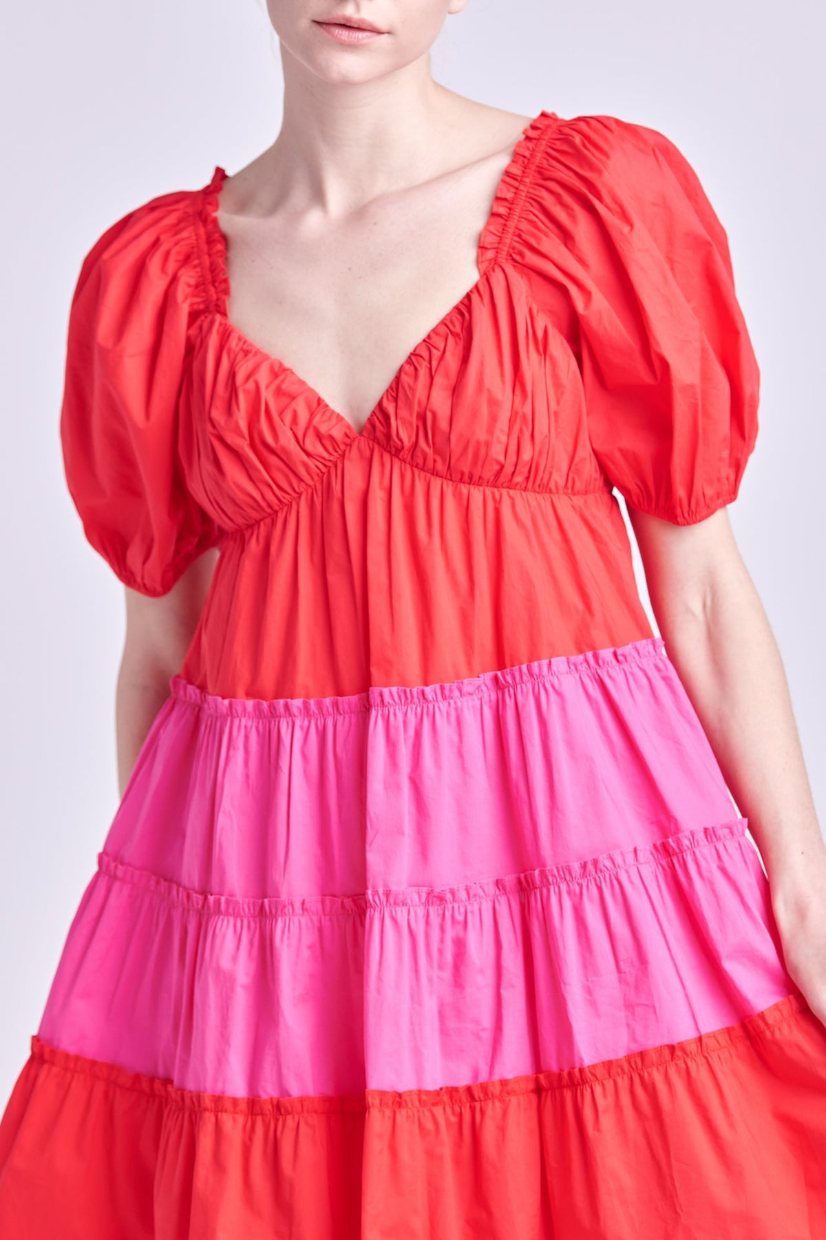 ENGLISH FACTORY - Two Tone Sweetheart Mini dress - DRESSES available at Objectrare
