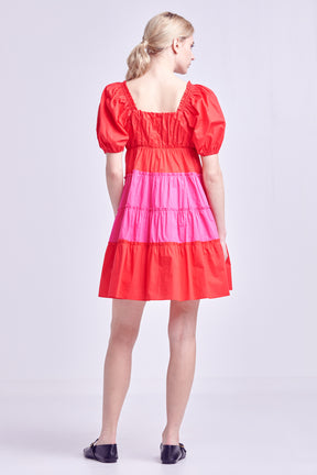 ENGLISH FACTORY - Two Tone Sweetheart Mini dress - DRESSES available at Objectrare