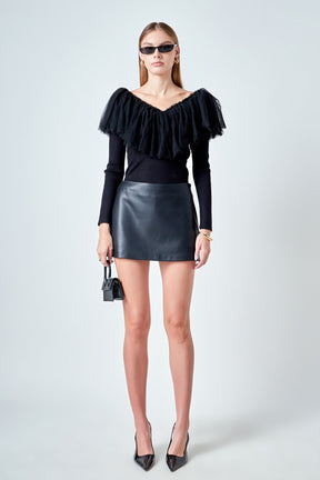 ENDLESS ROSE - Tulle Ruffle Top - TOPS available at Objectrare