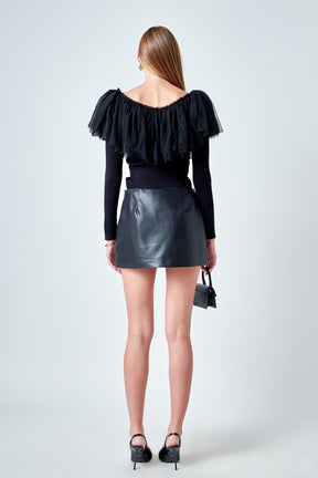 ENDLESS ROSE - Tulle Ruffle Top - TOPS available at Objectrare