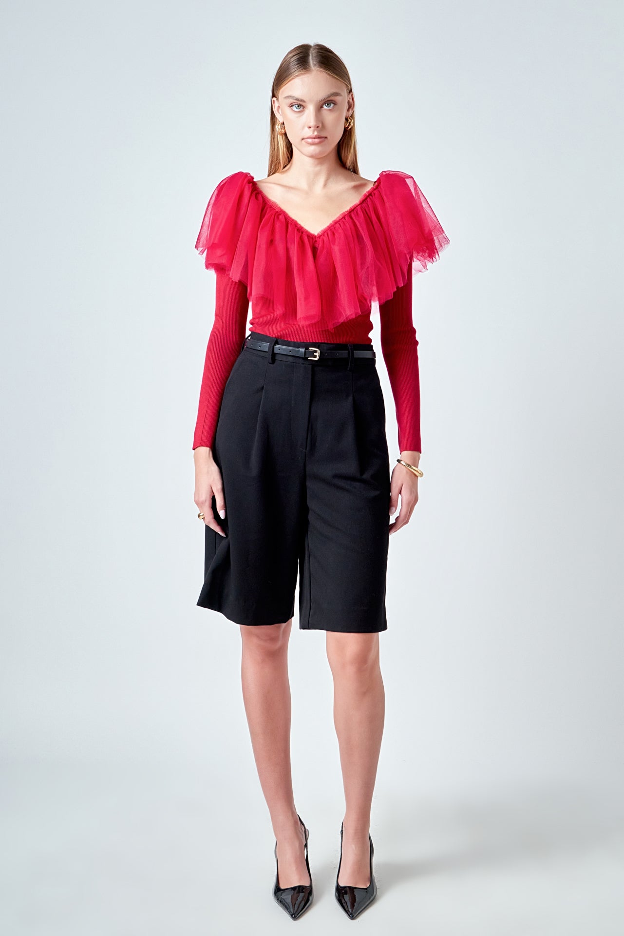 ENDLESS ROSE - Tulle Ruffle Top - TOPS available at Objectrare