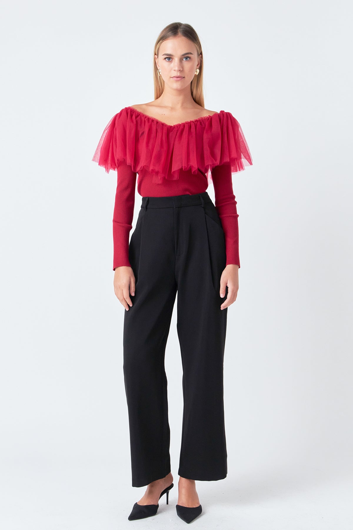 ENDLESS ROSE - Tulle Ruffle Top - TOPS available at Objectrare