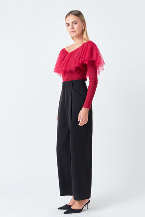 ENDLESS ROSE - Tulle Ruffle Top - TOPS available at Objectrare