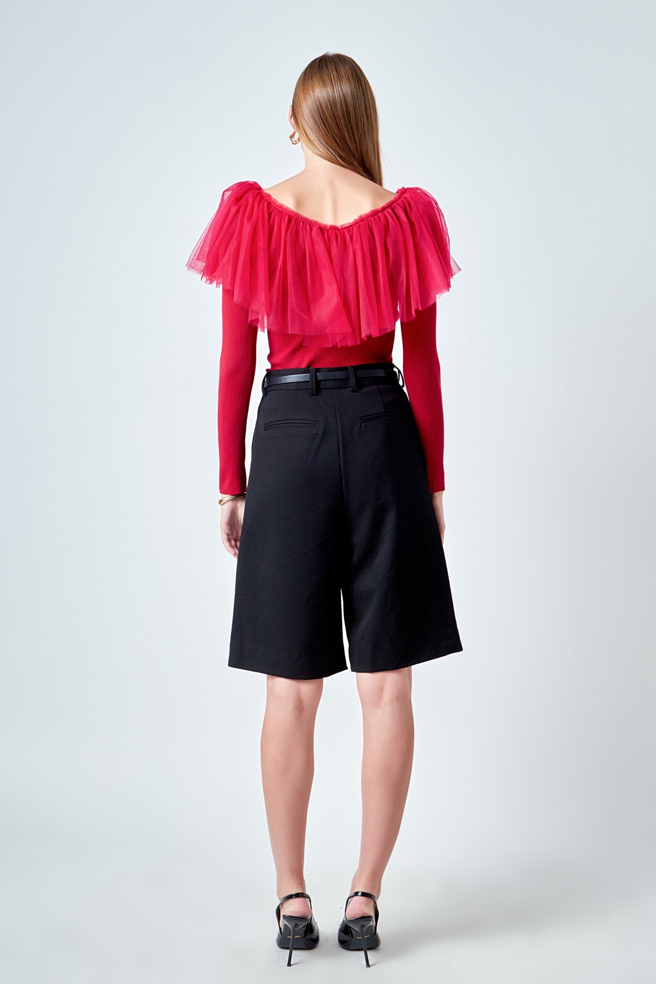 ENDLESS ROSE - Tulle Ruffle Top - TOPS available at Objectrare
