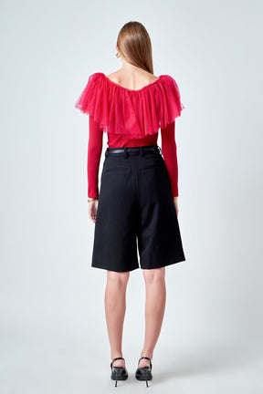 ENDLESS ROSE - Tulle Ruffle Top - TOPS available at Objectrare