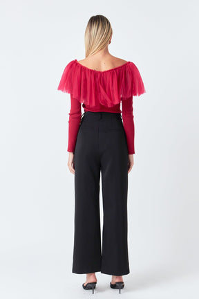 ENDLESS ROSE - Tulle Ruffle Top - TOPS available at Objectrare