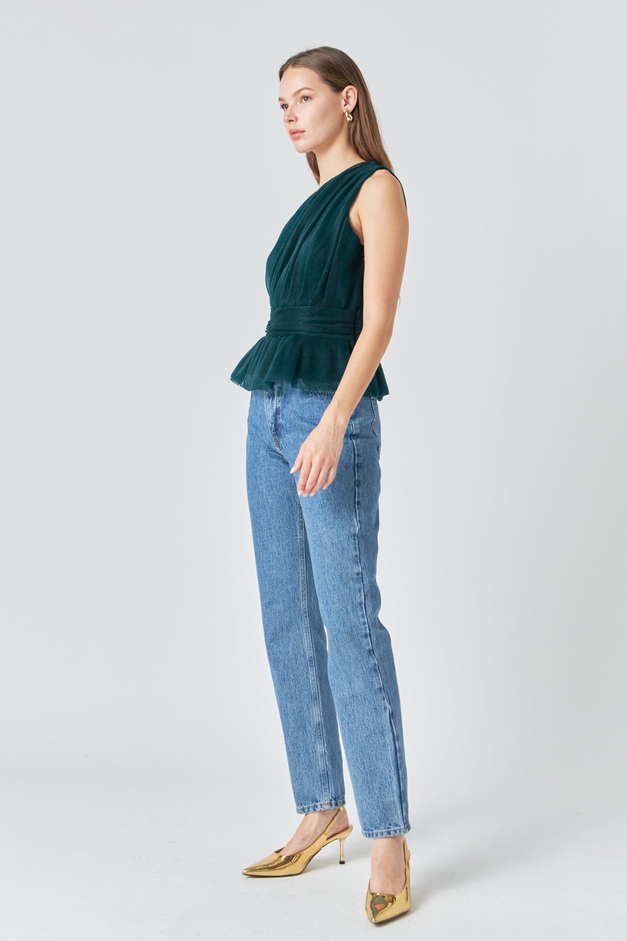 ENDLESS ROSE - Tulle One Shoulder Top - TOPS available at Objectrare