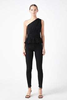 ENDLESS ROSE - Tulle One Shoulder Top - TOPS available at Objectrare