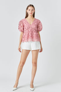 ENDLESS ROSE - Crochet Lace Top - TOPS available at Objectrare