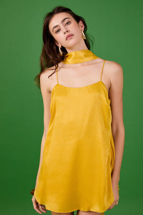 Spaghetti Tie Belted Romper Dress