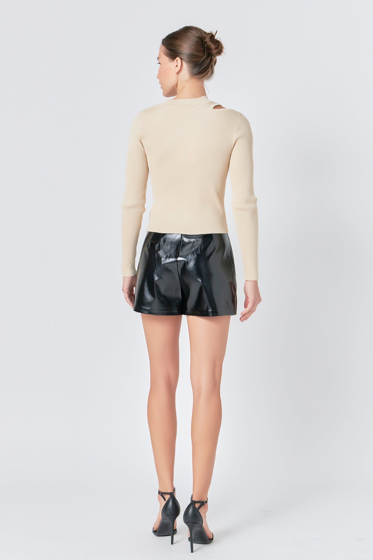 ENDLESS ROSE - Endless Rose - Faux Leather Skort - SKIRTS available at Objectrare