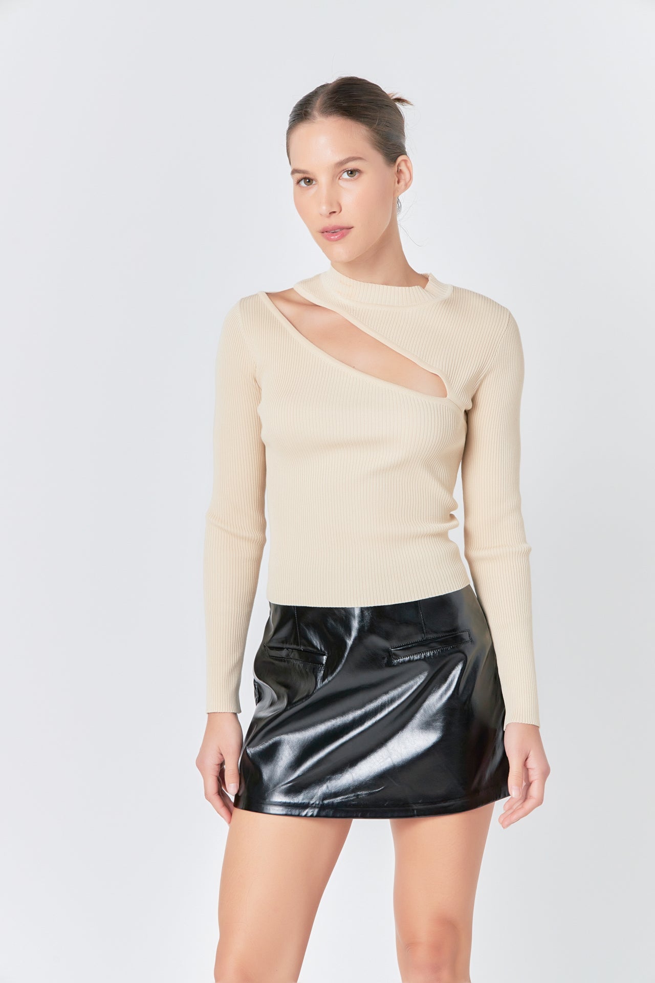 ENDLESS ROSE - Endless Rose - Faux Leather Skort - SKIRTS available at Objectrare