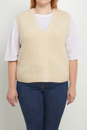 ENGLISH FACTORY - Knit Sweater Vest - SWEATERS & KNITS available at Objectrare
