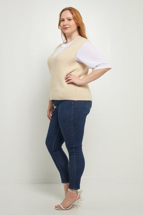 ENGLISH FACTORY - Knit Sweater Vest - SWEATERS & KNITS available at Objectrare