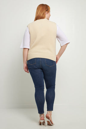 ENGLISH FACTORY - Knit Sweater Vest - SWEATERS & KNITS available at Objectrare