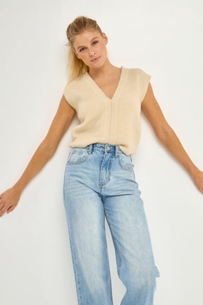 ENGLISH FACTORY - Knit Sweater Vest - SWEATERS & KNITS available at Objectrare
