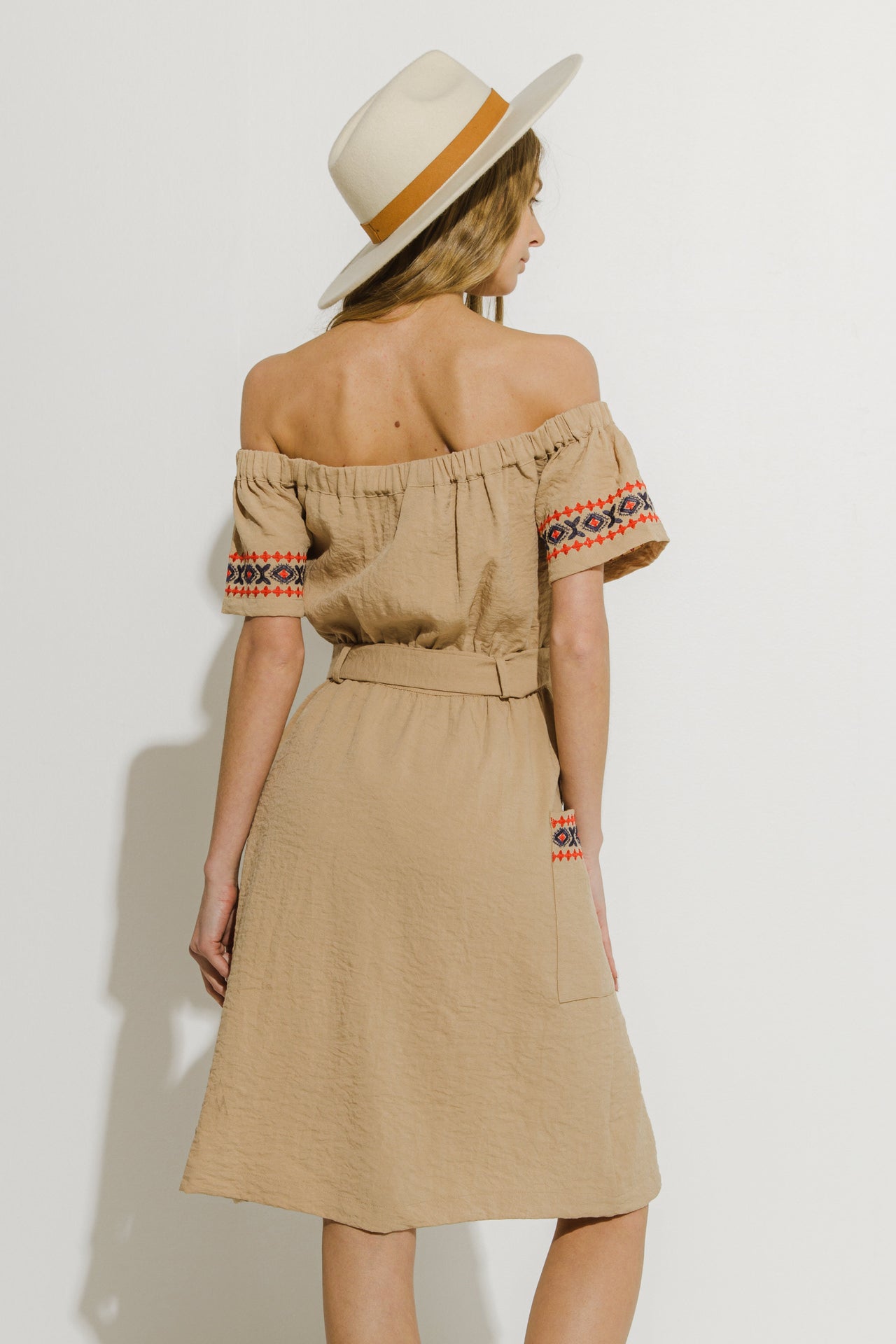 ENDLESS ROSE - Off the Shoulder Embroidered Dress - DRESSES available at Objectrare