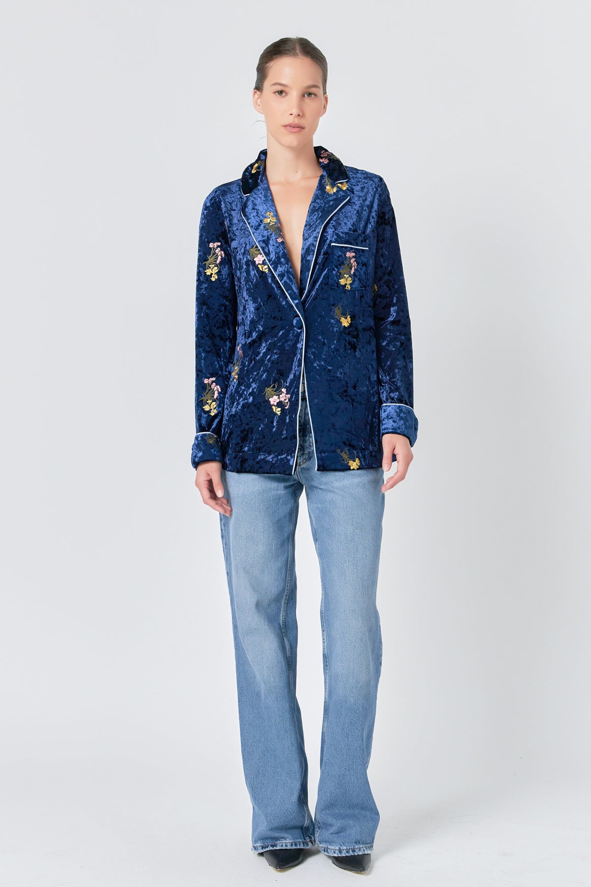 ENDLESS ROSE - Velvet Pajama Jacket - JACKETS available at Objectrare