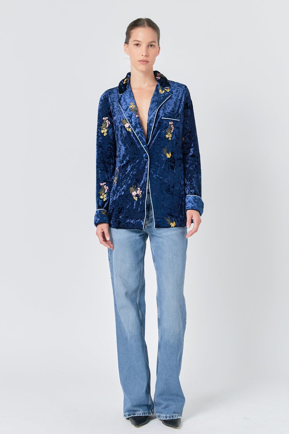 ENDLESS ROSE - Velvet Pajama Jacket - JACKETS available at Objectrare