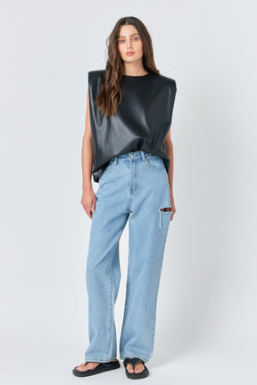 GREY LAB - Grey Lab - Cut Out Detail Jean - JEANS available at Objectrare