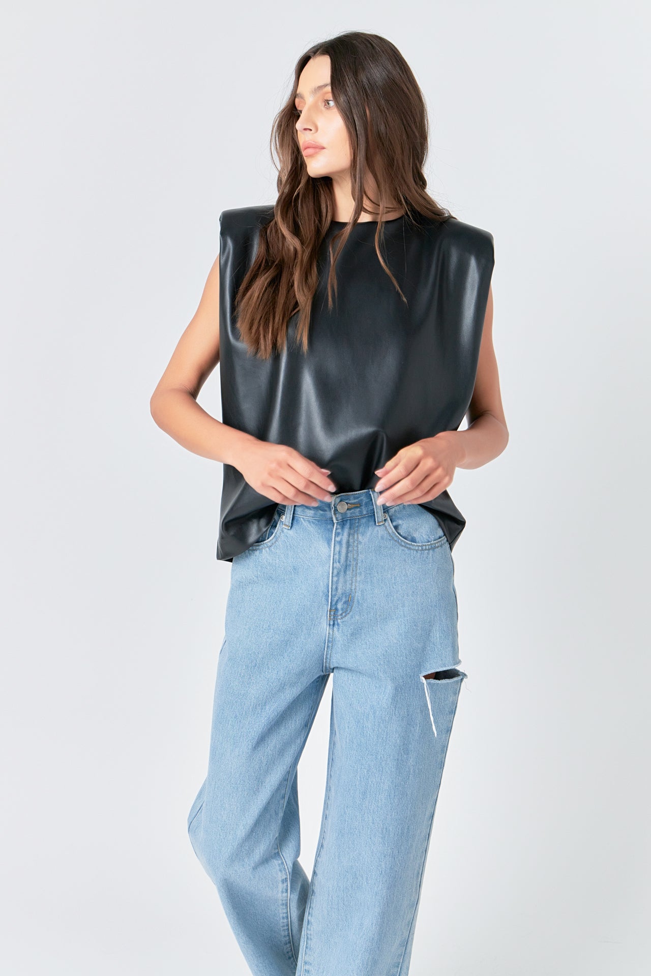 GREY LAB - Cut Out Detail Jean - JEANS available at Objectrare