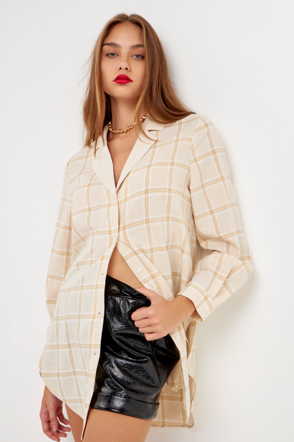 Oversize Check Shirt