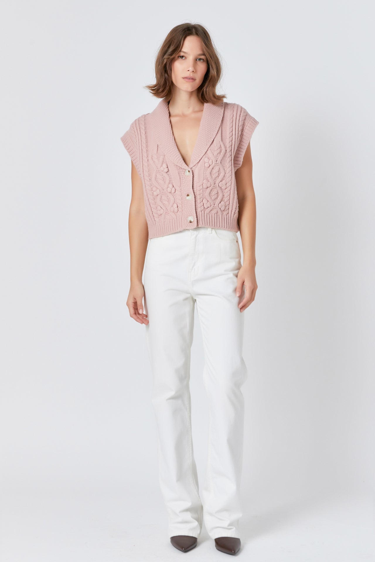 ENDLESS ROSE - Endless Rose - Cropped Sweater Vest - VEST available at Objectrare