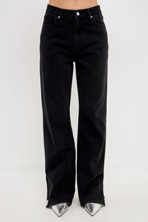 GREY LAB - Slit Detail Jean - JEANS available at Objectrare