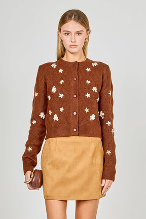 Floral Handmade Embroidery Cardigan