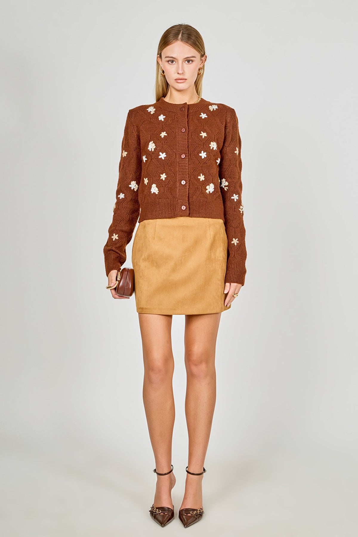 Floral Handmade Embroidery Cardigan