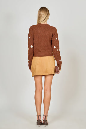 ENDLESS ROSE - Floral Handmade Embroidery Cardigan - SWEATERS & KNITS available at Objectrare
