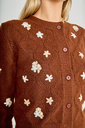 ENDLESS ROSE - Floral Handmade Embroidery Cardigan - SWEATERS & KNITS available at Objectrare