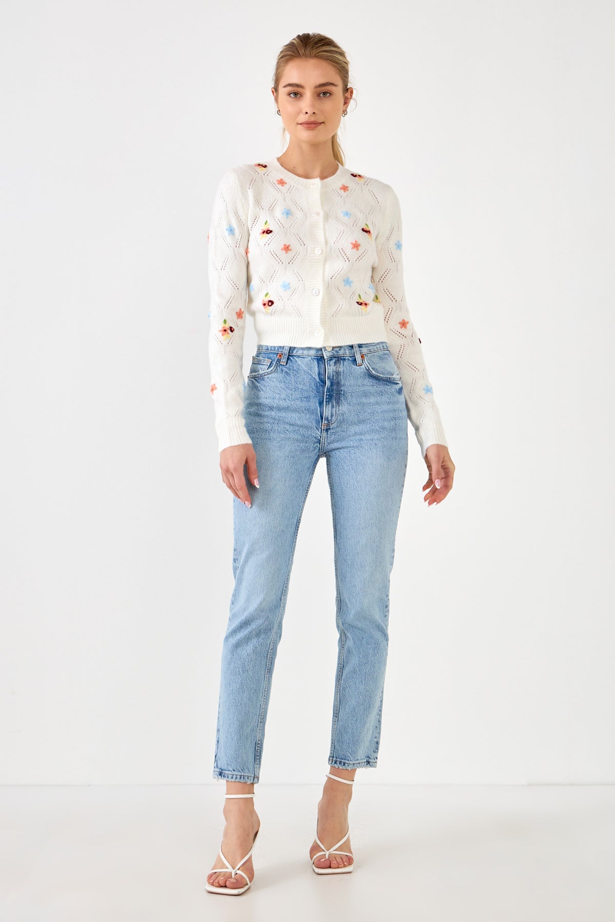 ENGLISH FACTORY - Floral Handmade Embroidery Cardigan - CARDIGANS available at Objectrare