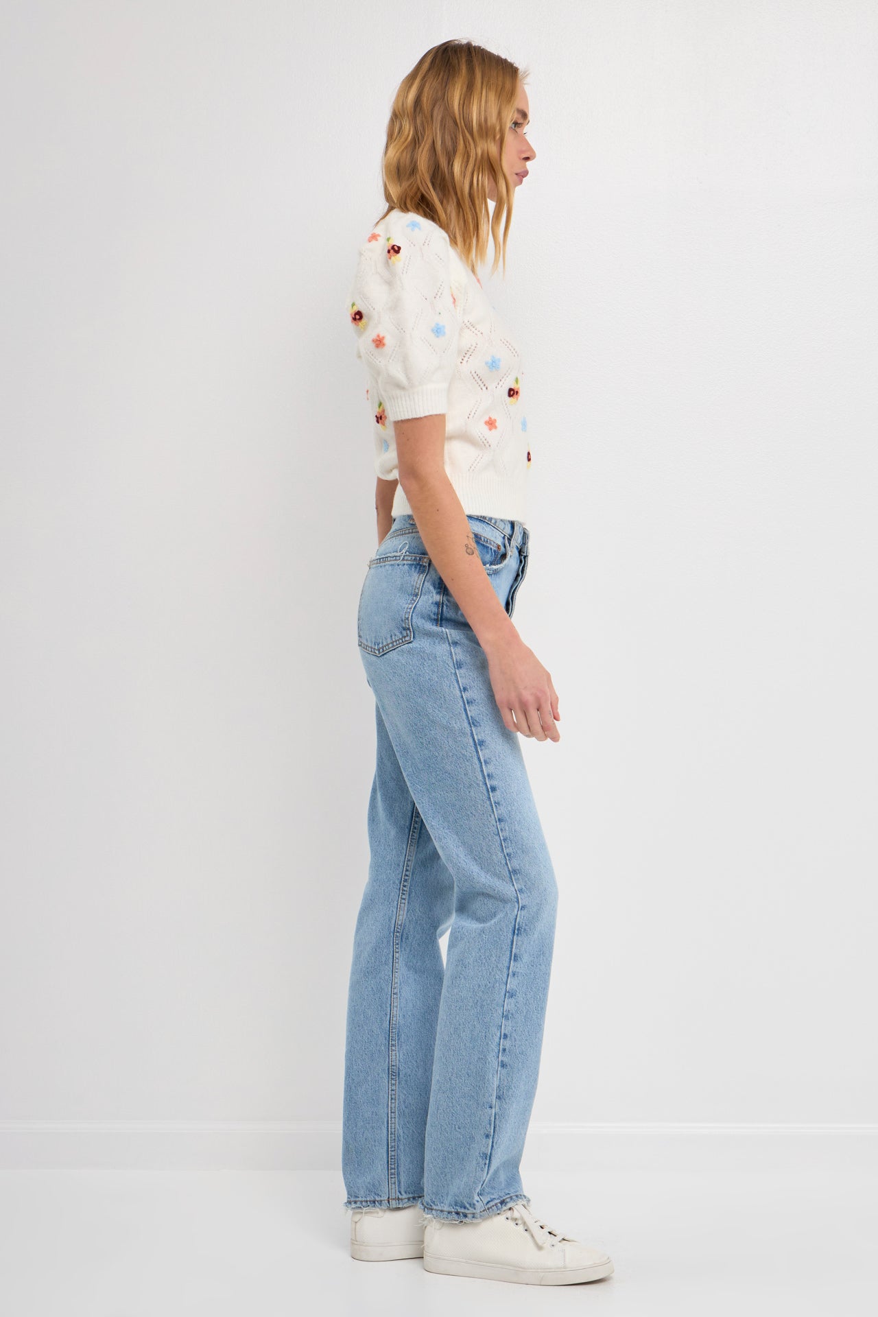ENGLISH FACTORY - Handmade Floral Embroidery Sweater - SWEATERS & KNITS available at Objectrare