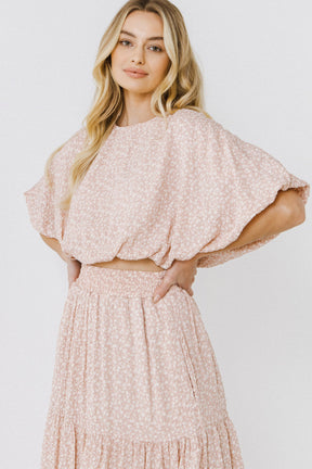 ENGLISH FACTORY - Women Woven Cropped Puff Blouse - TOPS available at Objectrare