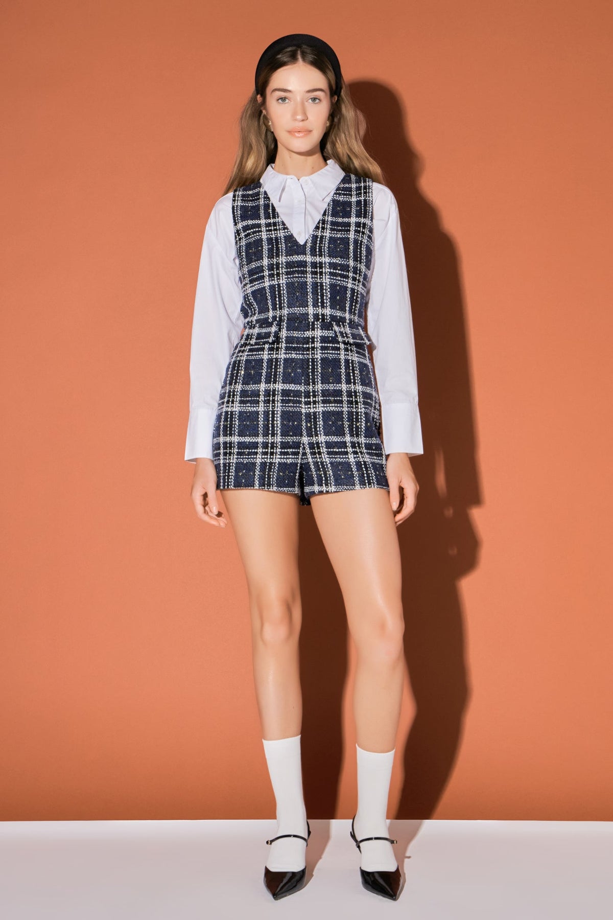 ENGLISH FACTORY - Tweed Romper - ROMPERS available at Objectrare