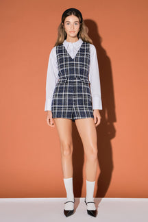 ENGLISH FACTORY - Tweed Romper - ROMPERS available at Objectrare