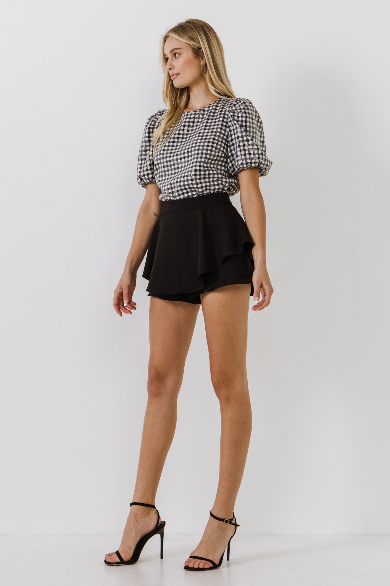 ENGLISH FACTORY - Sequins Gingham Top - TOPS available at Objectrare