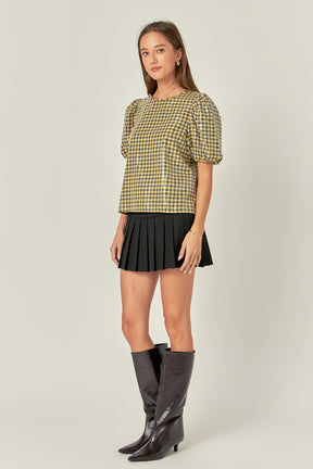 ENGLISH FACTORY - Sequins Gingham Top - TOPS available at Objectrare