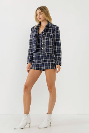 ENGLISH FACTORY - Lurex with Tweed Jacket - JACKETS available at Objectrare