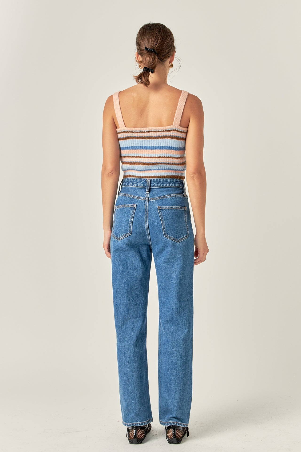 ENGLISH FACTORY - Stripe Knit Tank Top - TOPS available at Objectrare