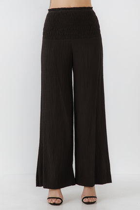 FREE THE ROSES - Smocked Detail Pants - PANTS available at Objectrare