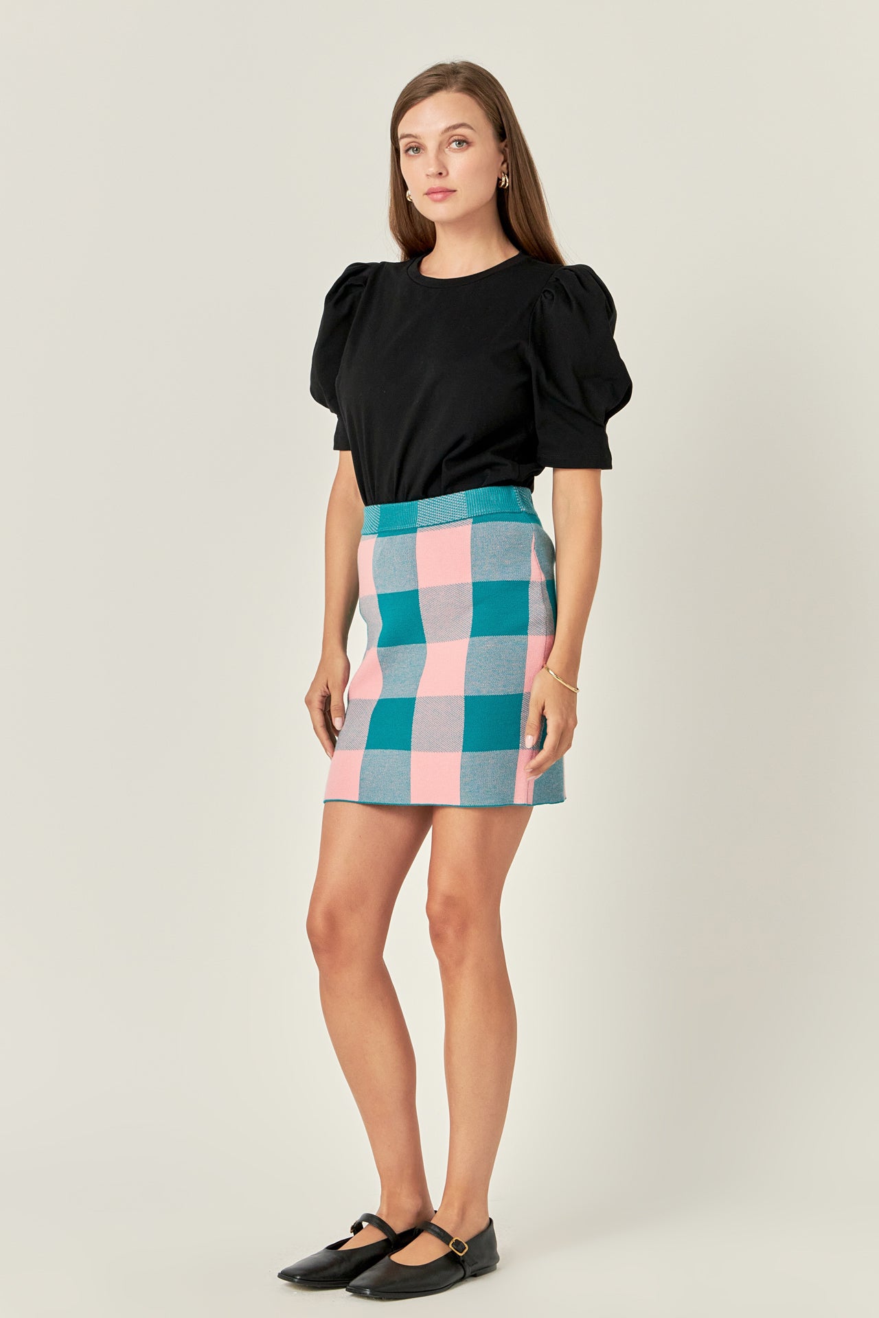 ENGLISH FACTORY - Gingham Mini Skirt - SKIRTS available at Objectrare