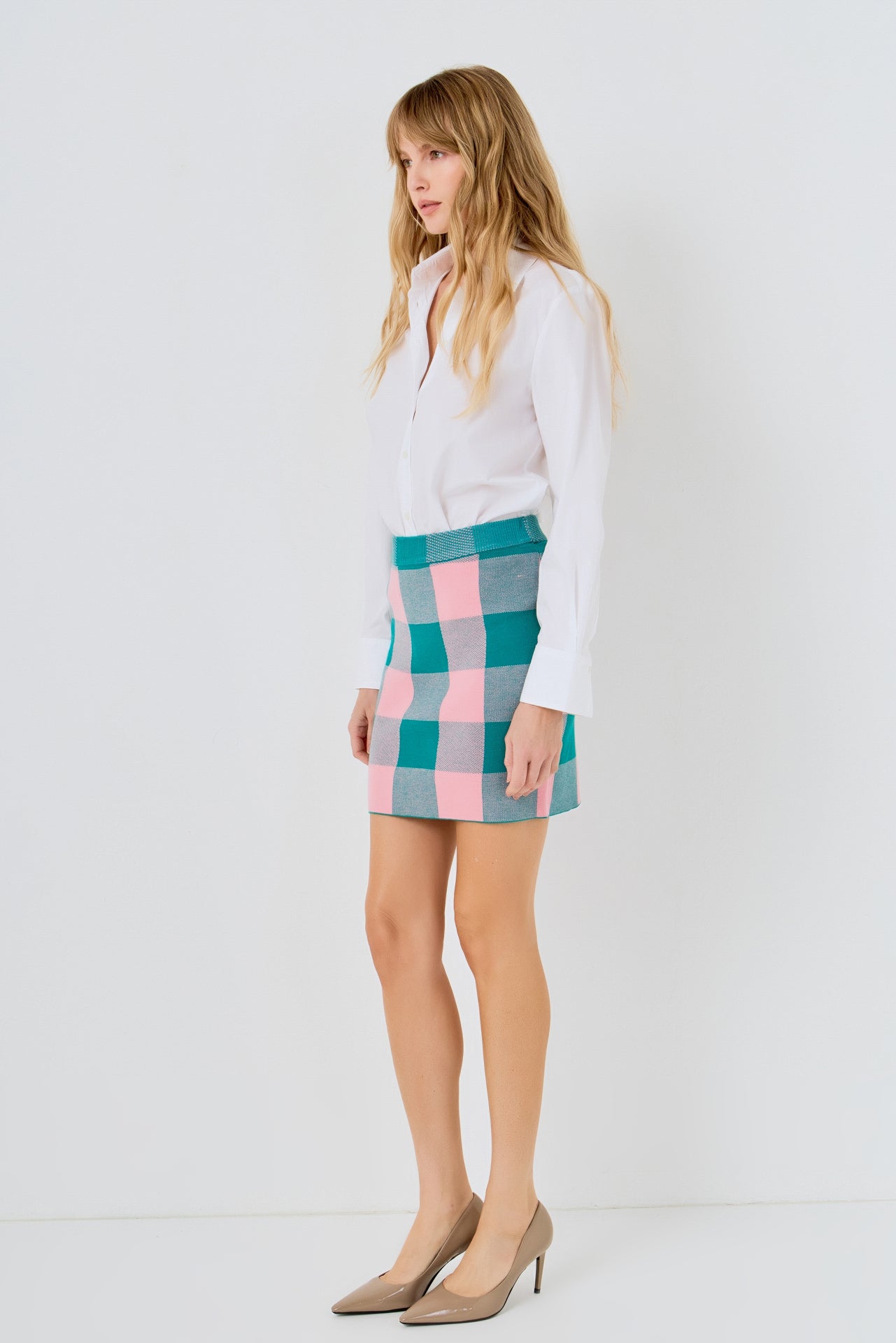 Gingham Mini Skirt