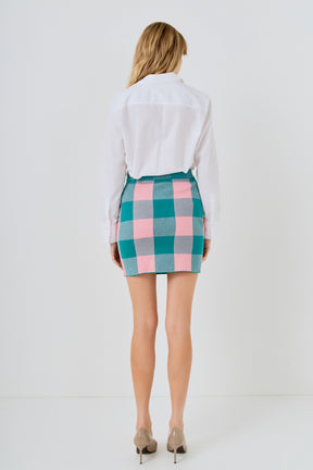Gingham Mini Skirt