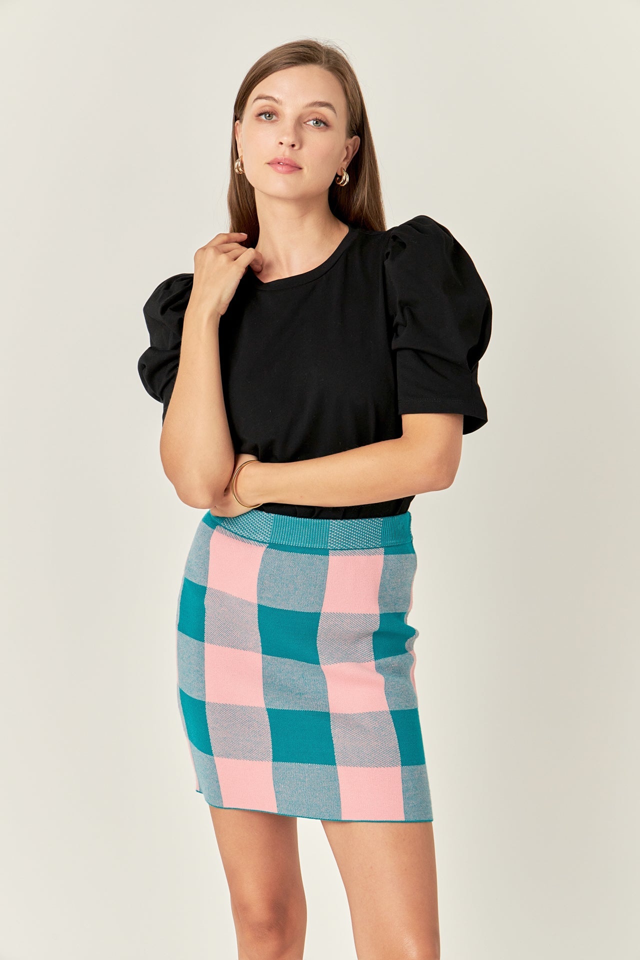 ENGLISH FACTORY - Gingham Mini Skirt - SKIRTS available at Objectrare