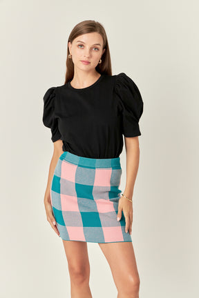 ENGLISH FACTORY - Gingham Mini Skirt - SKIRTS available at Objectrare