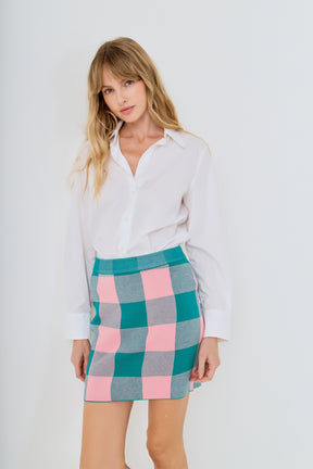 Gingham Mini Skirt