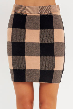 ENGLISH FACTORY - Gingham Mini Skirt - SKIRTS available at Objectrare