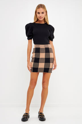 ENGLISH FACTORY - Gingham Mini Skirt - SKIRTS available at Objectrare
